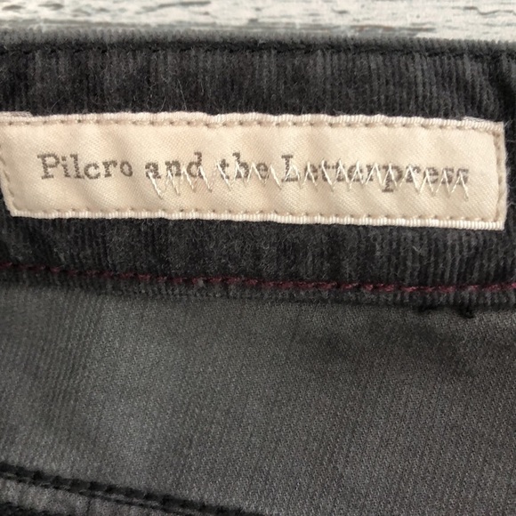 Anthropologie Pilcro and The Letterpress Serif Stone Gray Skinny Corduroy 26 - Picture 3 of 11